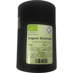 Organic Breakfast 2 cup tea bag canister